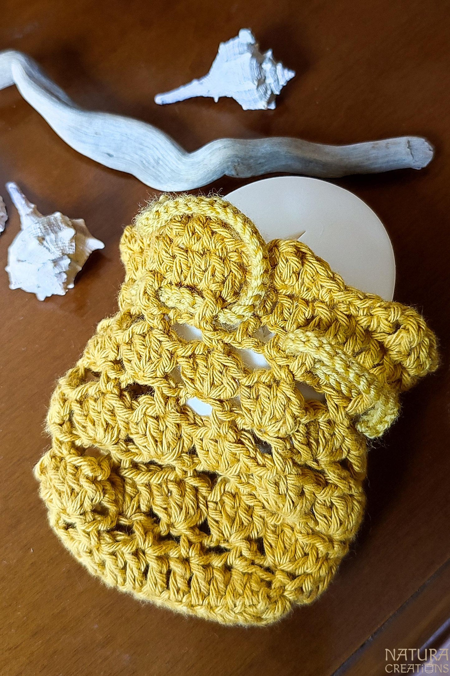 Ocean Bag ~ Little Crochet Bag ~ Jewelry Bag ~ Gemstone Bag ~ Soap Bag
