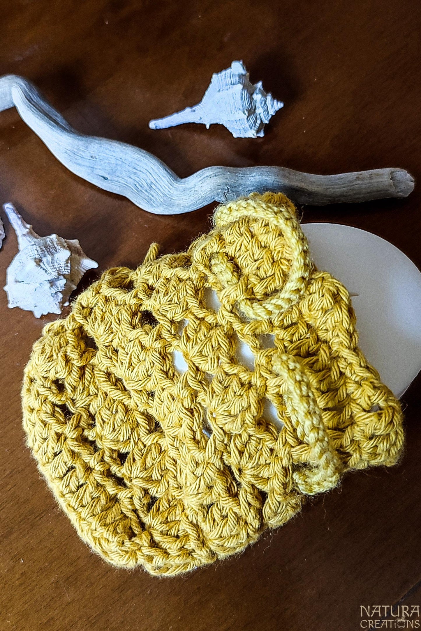 Ocean Bag ~ Little Crochet Bag ~ Jewelry Bag ~ Gemstone Bag ~ Soap Bag