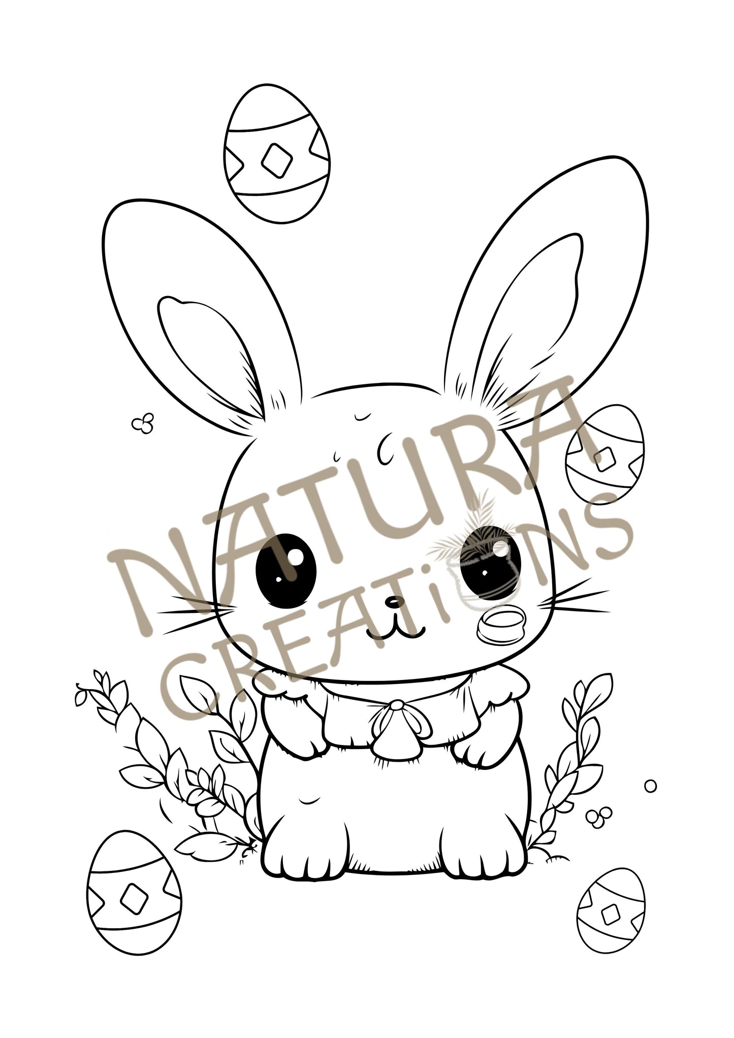 Happy Easter Coloring Pages ⪼ Instant PDF Download
