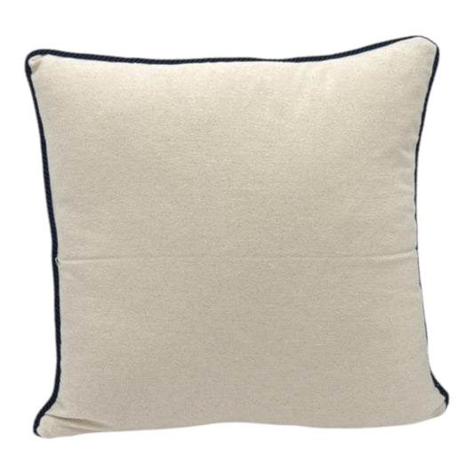 Dekokissen mit Punch Stickerei - Marine - Windrose - 43 x 43cm