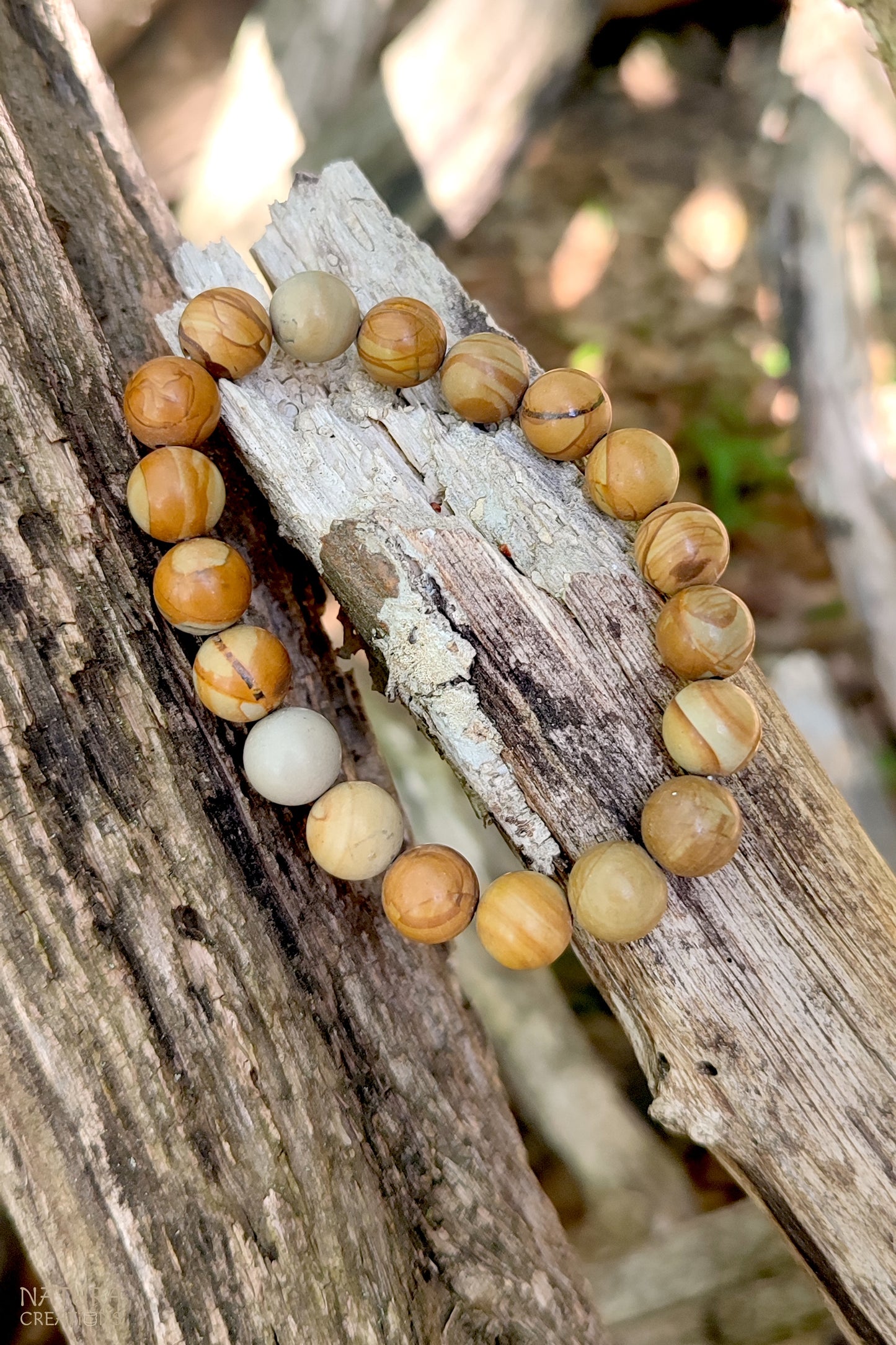 Earthy Brown Jasper Beaded Bracelet
