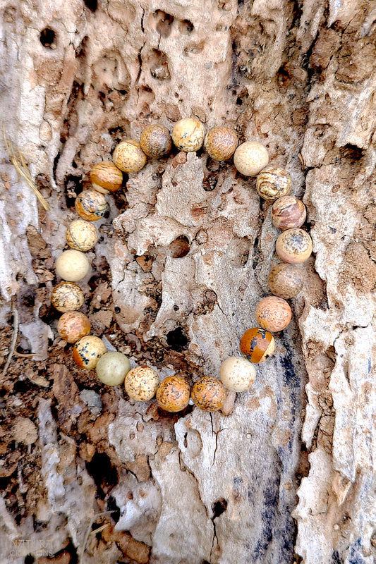 Landscape Jasper Beaded Bracelet