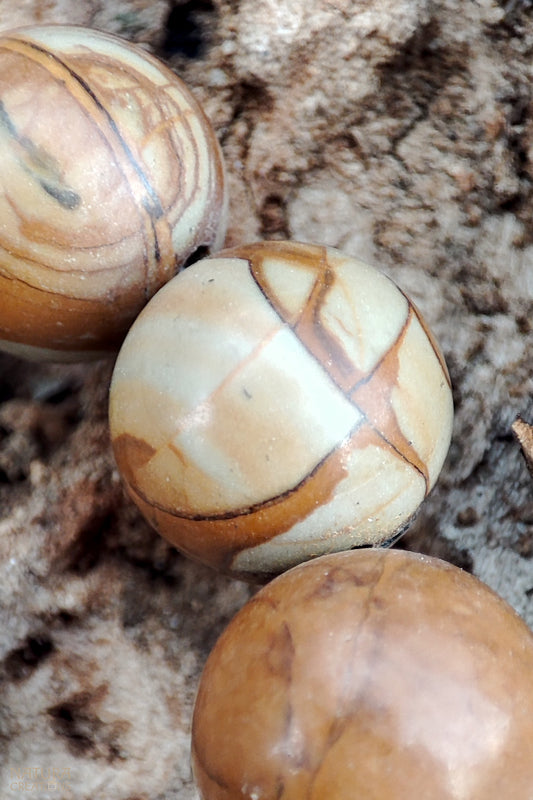 Earthy Brown Jasper Beaded Bracelet