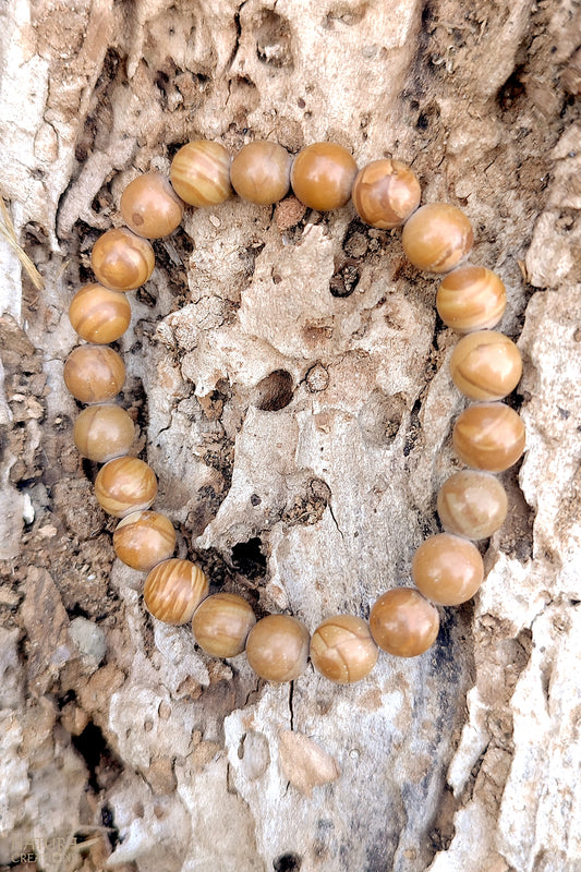 Earthy Brown Jasper Beaded Bracelet
