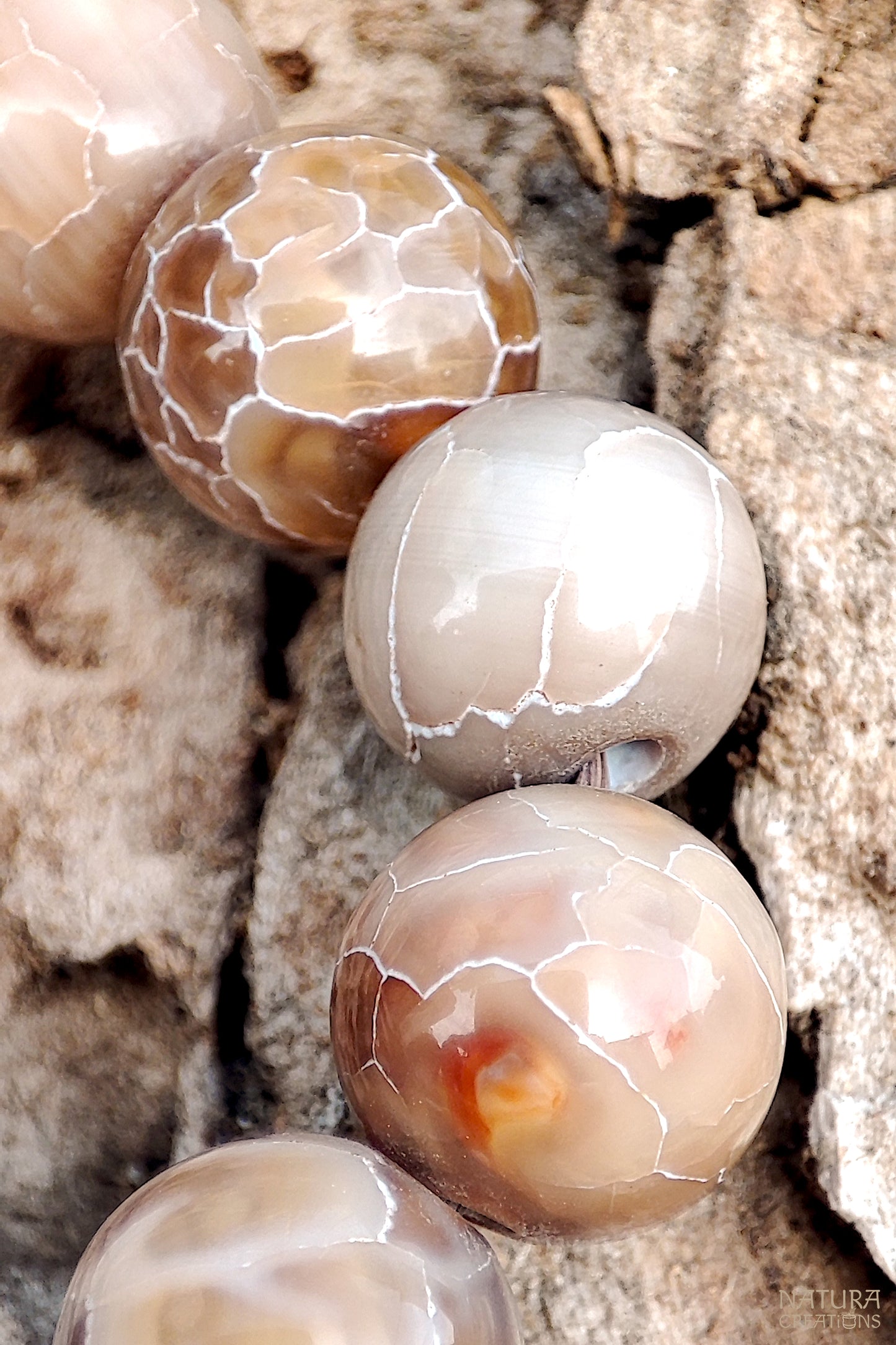 Cracked Agate Beaded Bracelet