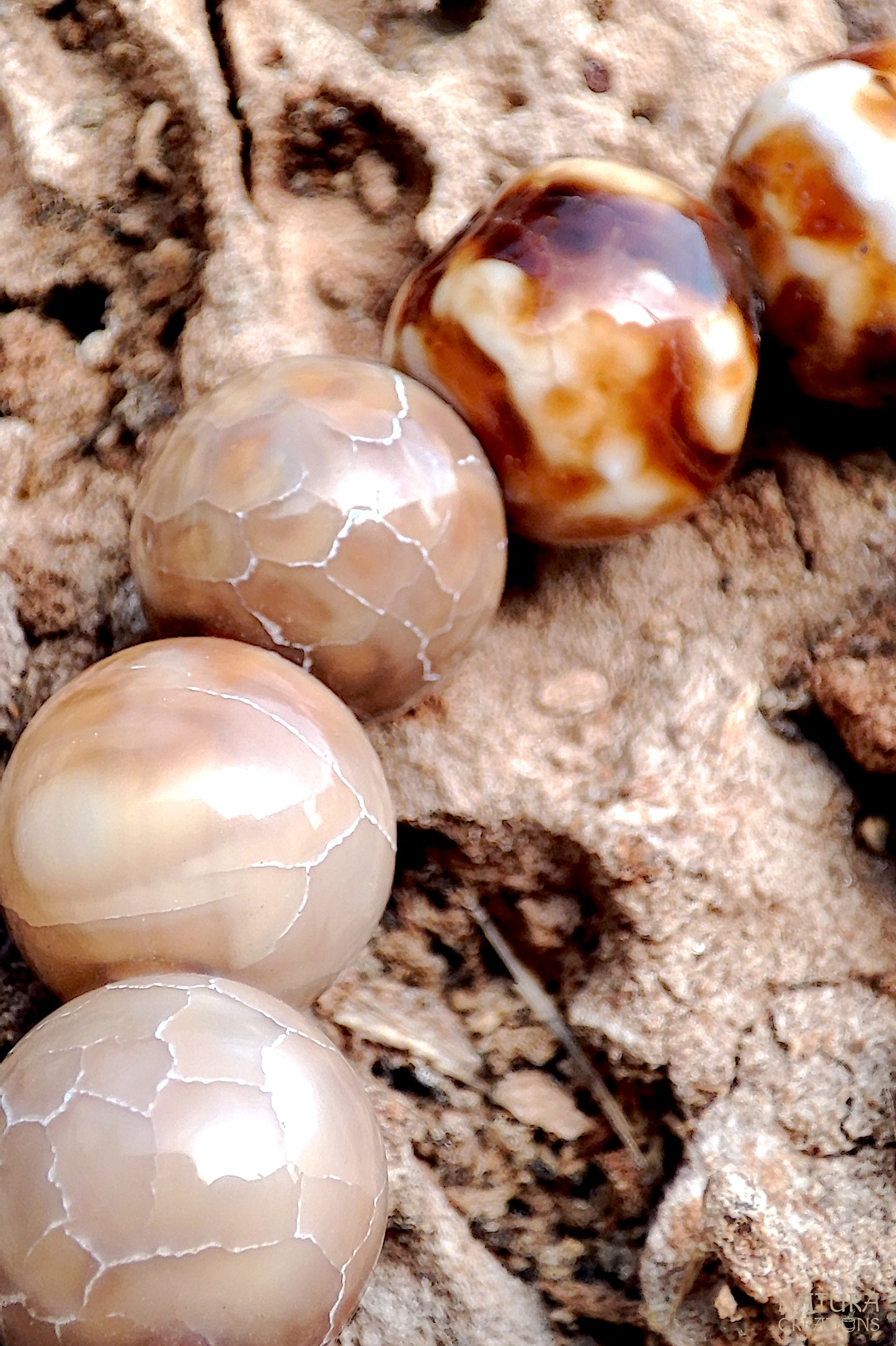Cracked Agate Beaded Bracelet