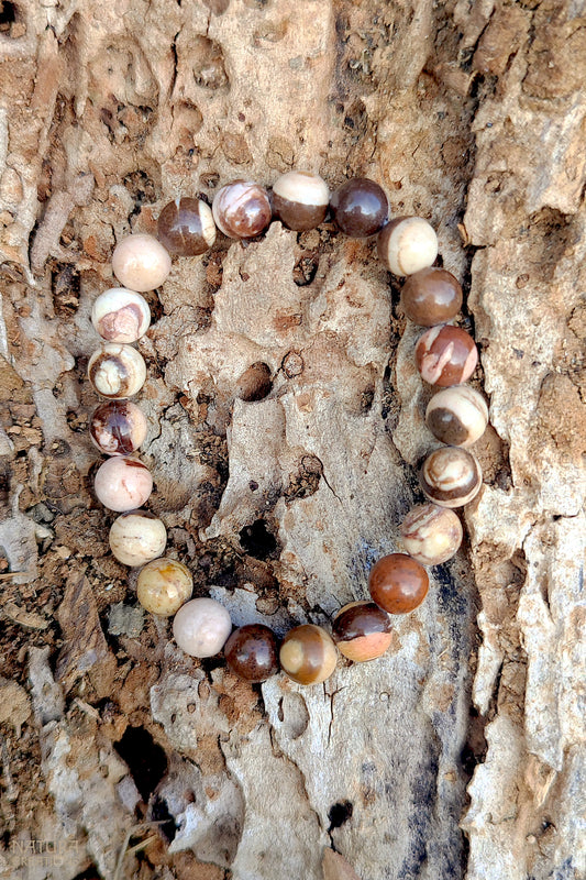 Snake Jasper Beaded Bracelet