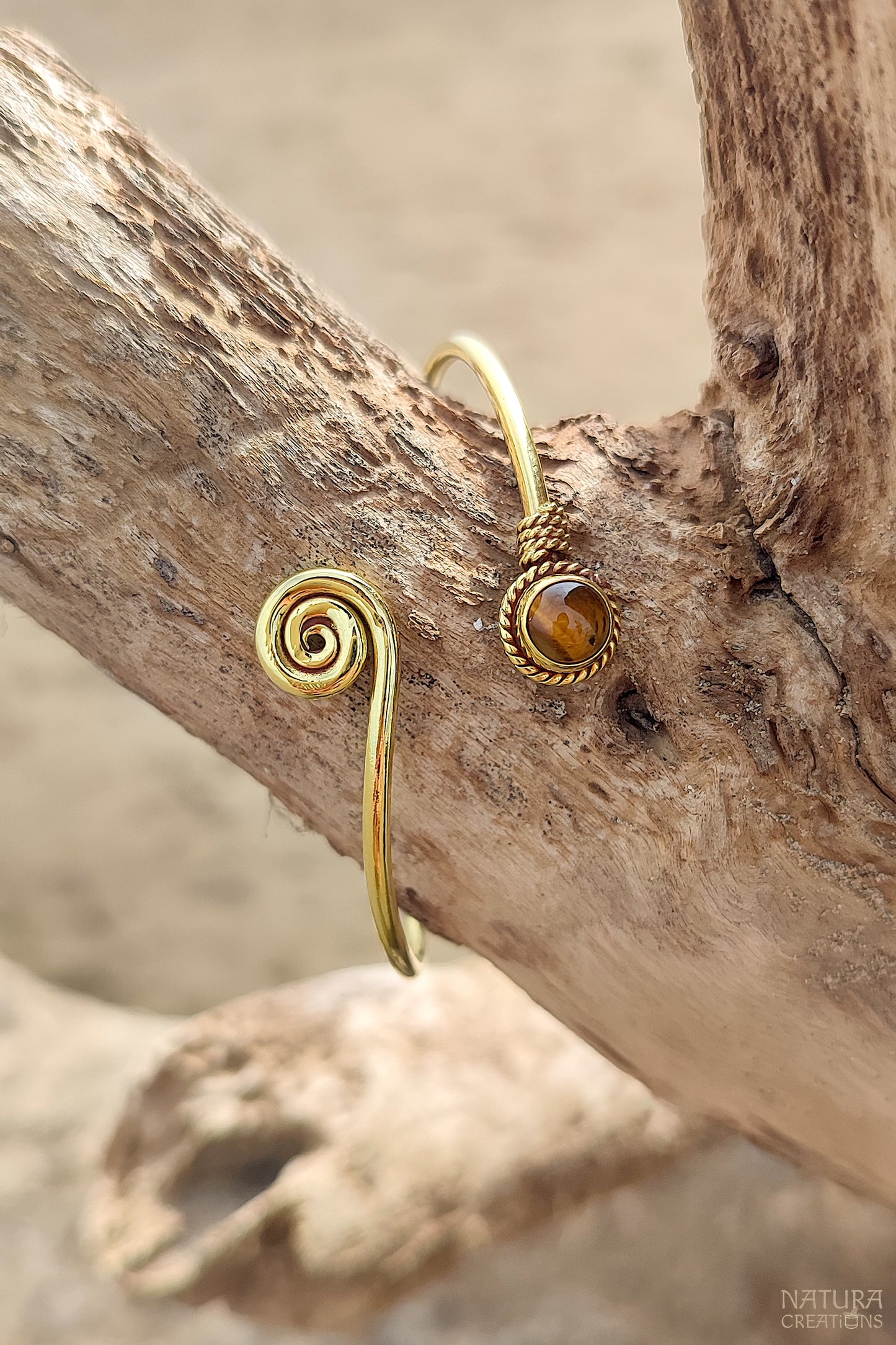 Spiral Twine Style Bracelet ⪼ Adjustable Brass Bracelet