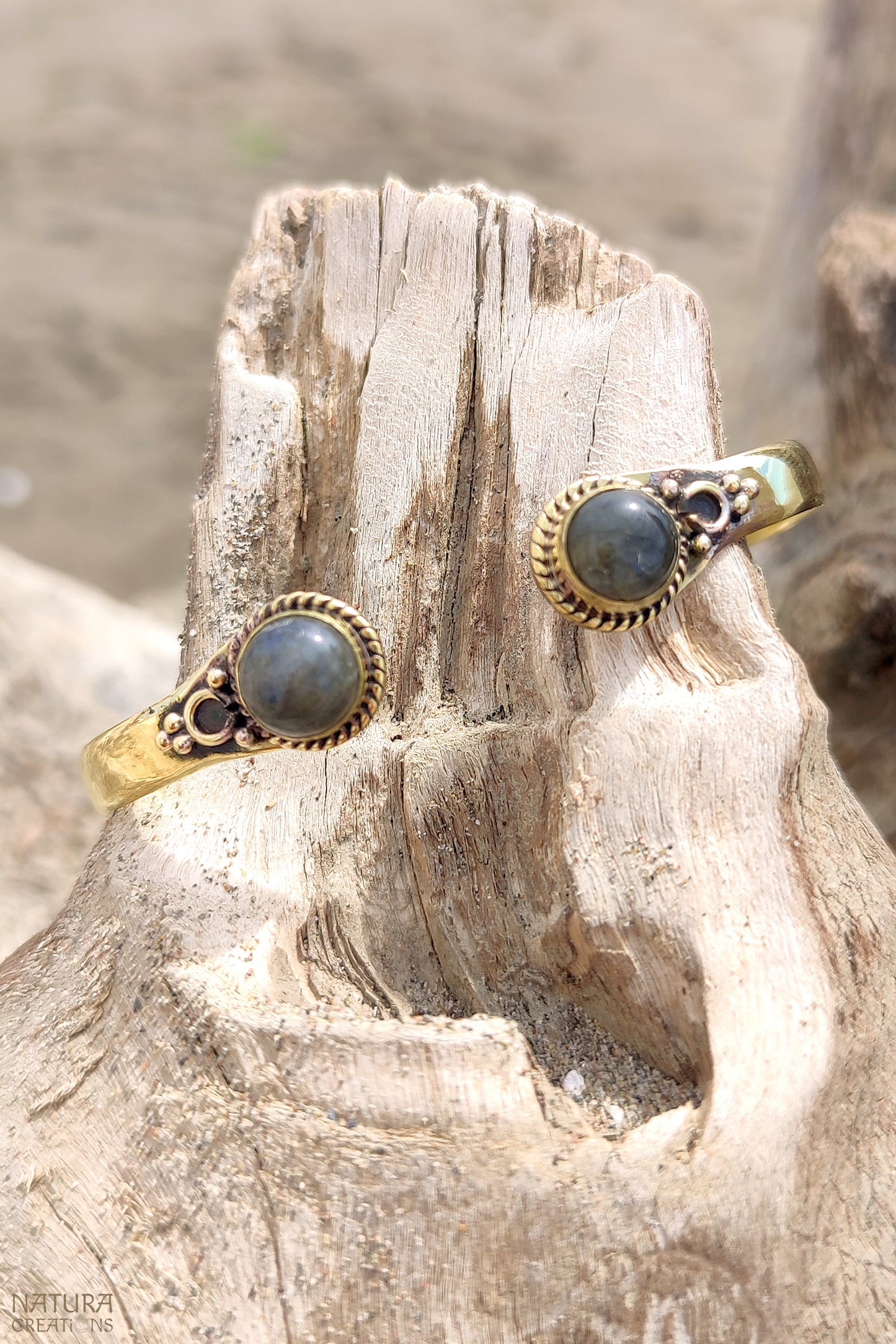 Tribal Ornament Bracelet ⪼ Adjustable Brass Bracelet