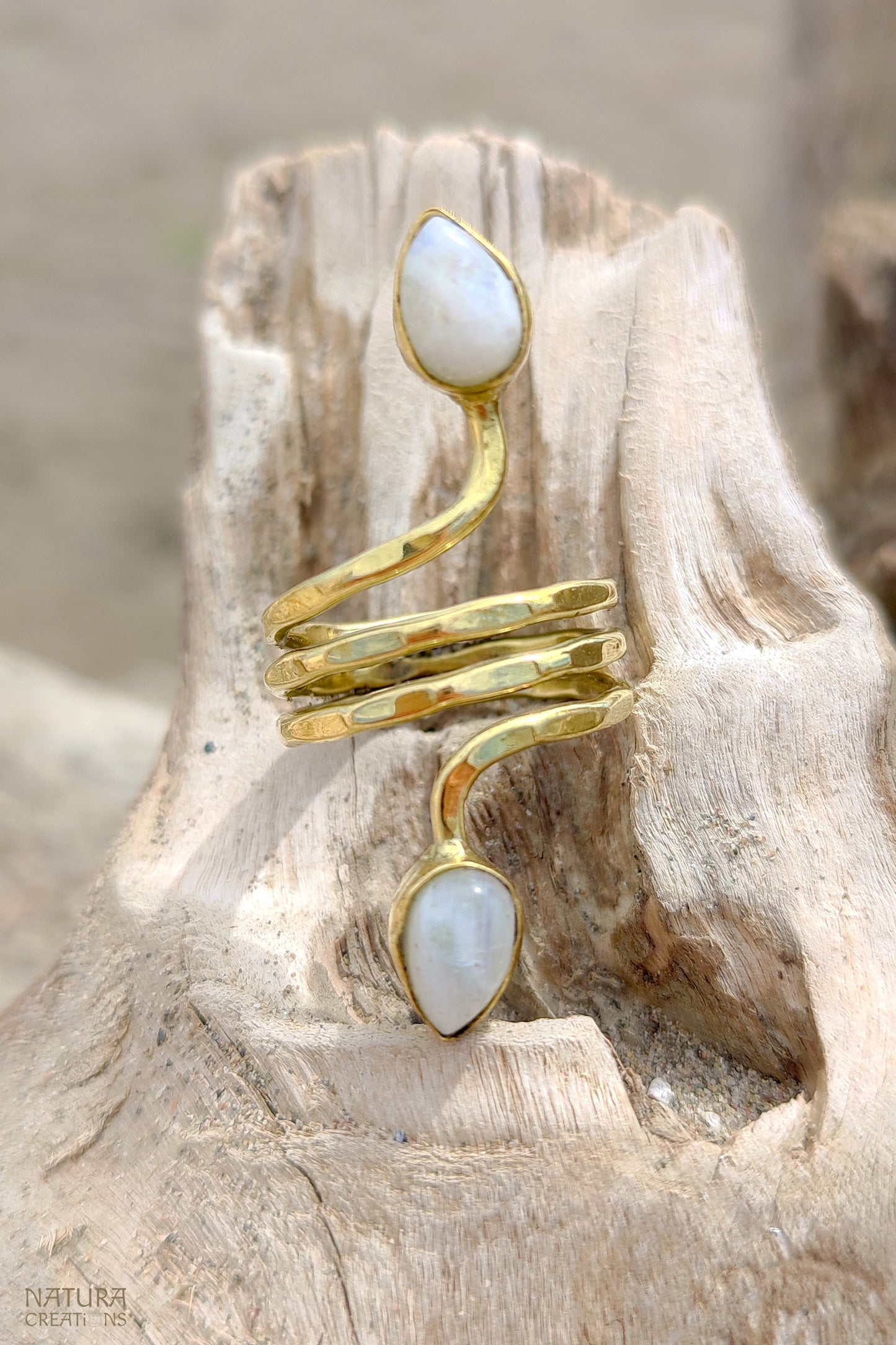 Aiyana Ring ⪼ Hand Hammered Brass Ring