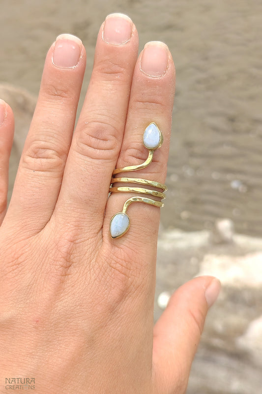 Aiyana Ring ⪼ Hand Hammered Brass Ring