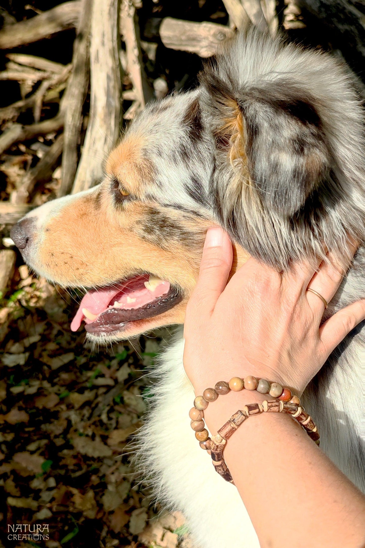Beige Jasper Beaded Bracelet
