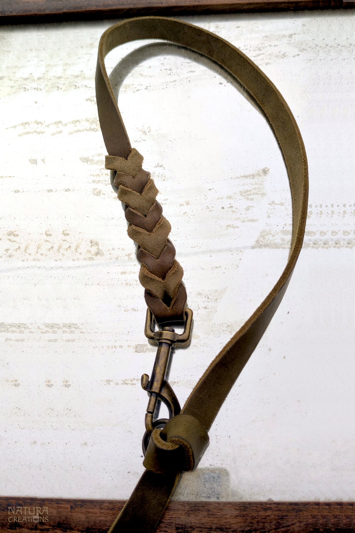 Traveller Dog Leash ⪼ Long Hand Braided Leather Leash