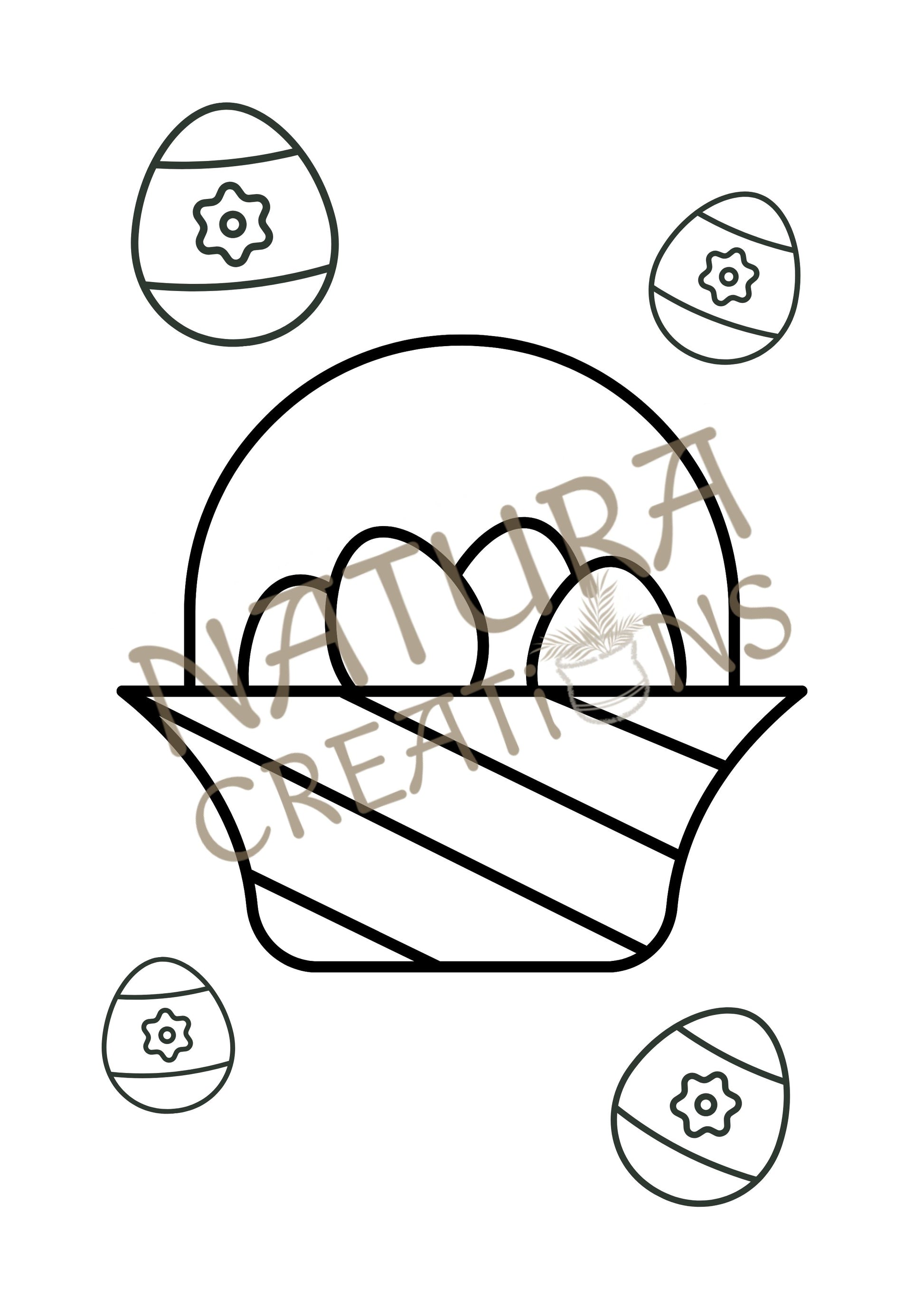 Happy Easter Coloring Pages ⪼ Instant PDF Download