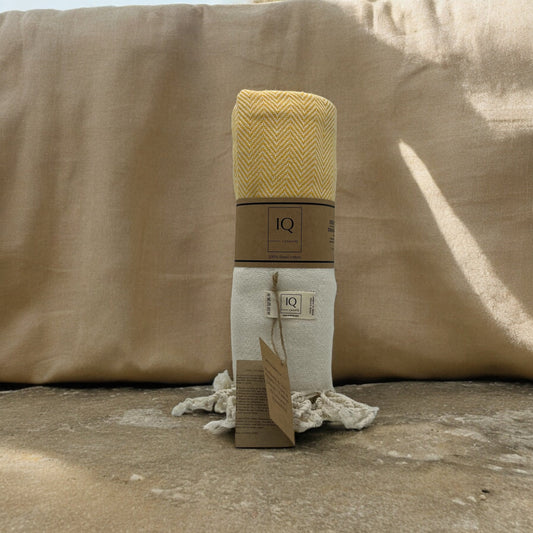 Hamamtuch | Saunatuch | Strandtuch | Venezuela | Gelb | 170x95 cm