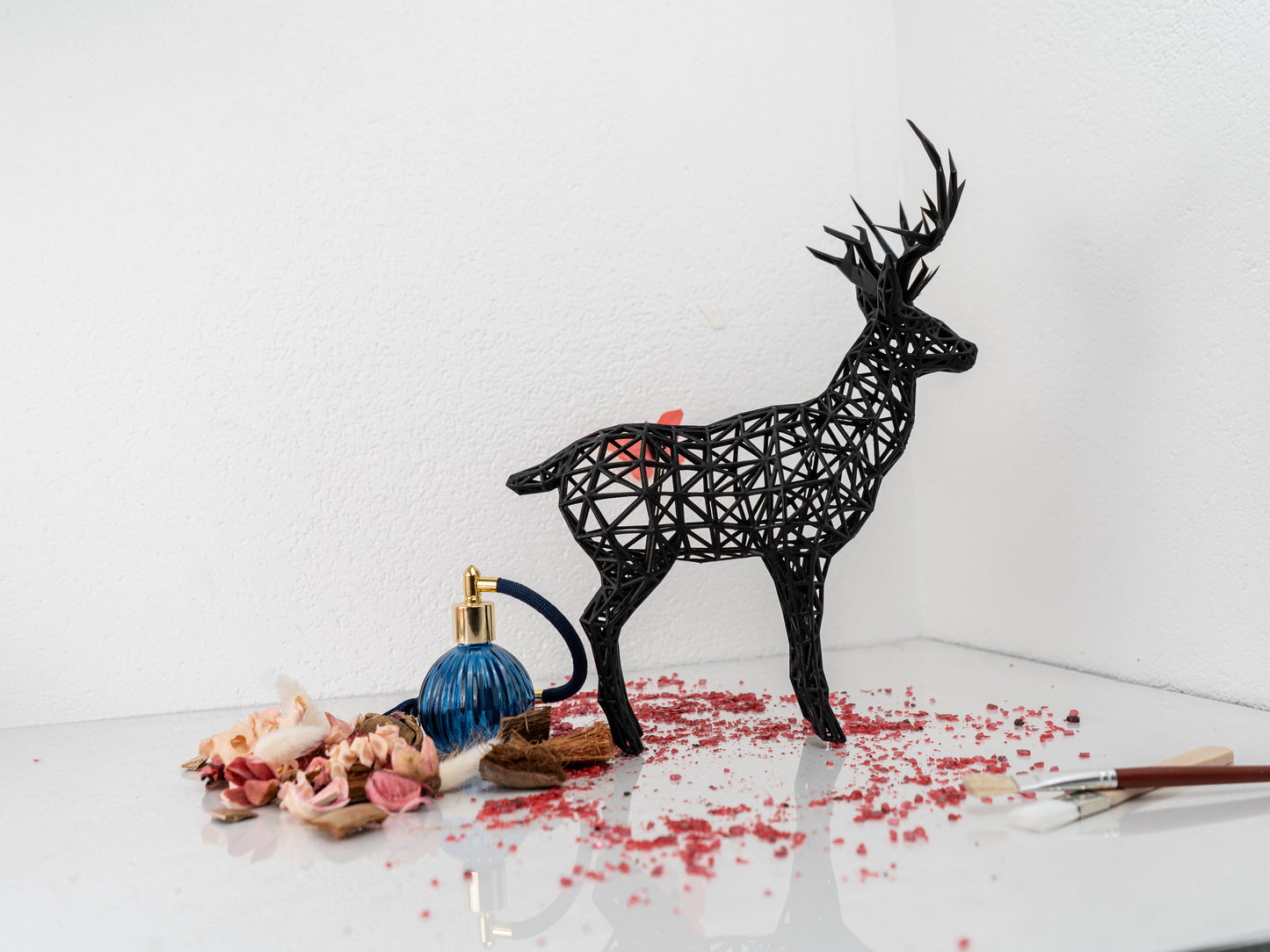 Christmas Wire Deer Sculpture
