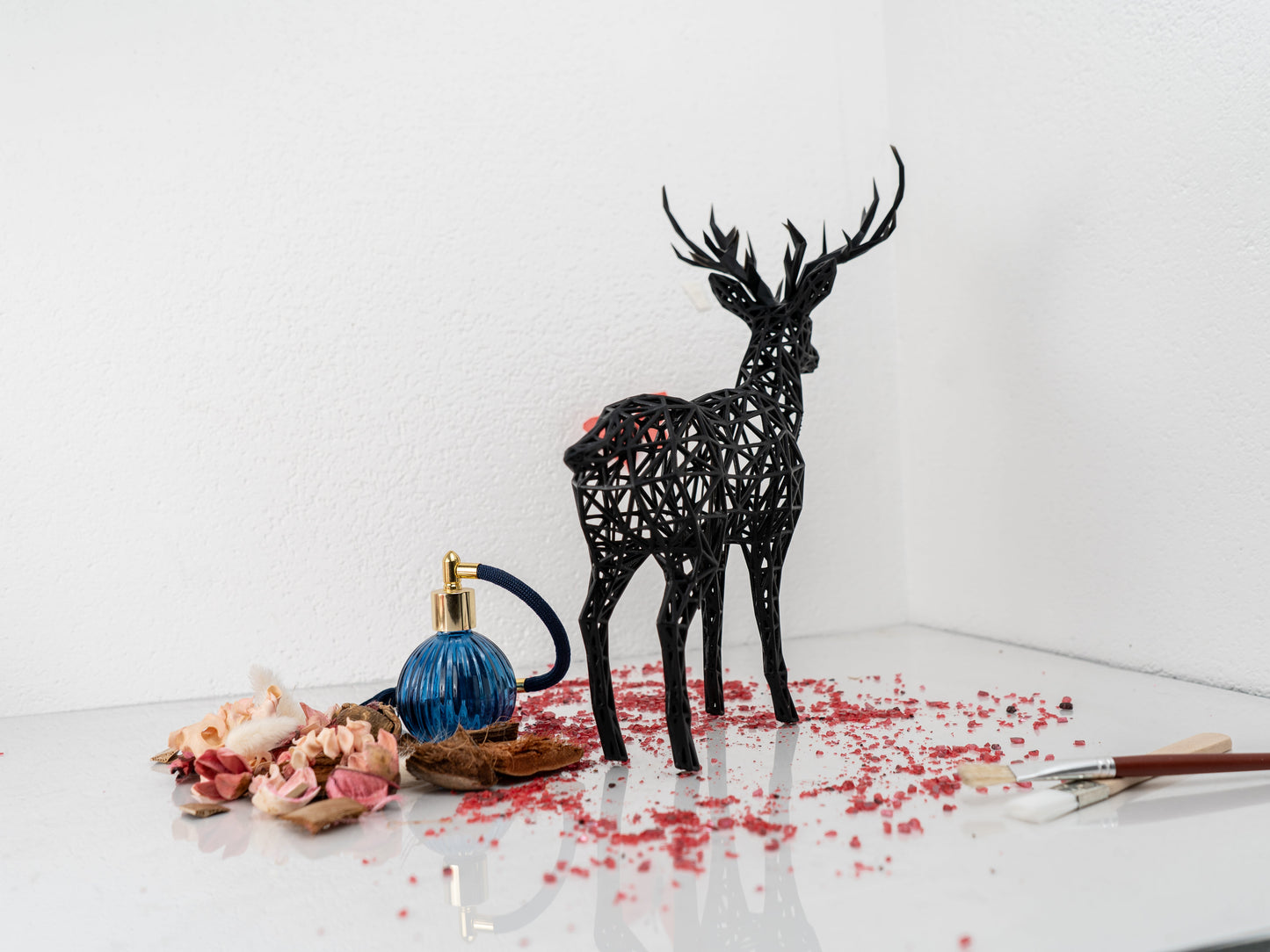 Christmas Wire Deer Sculpture