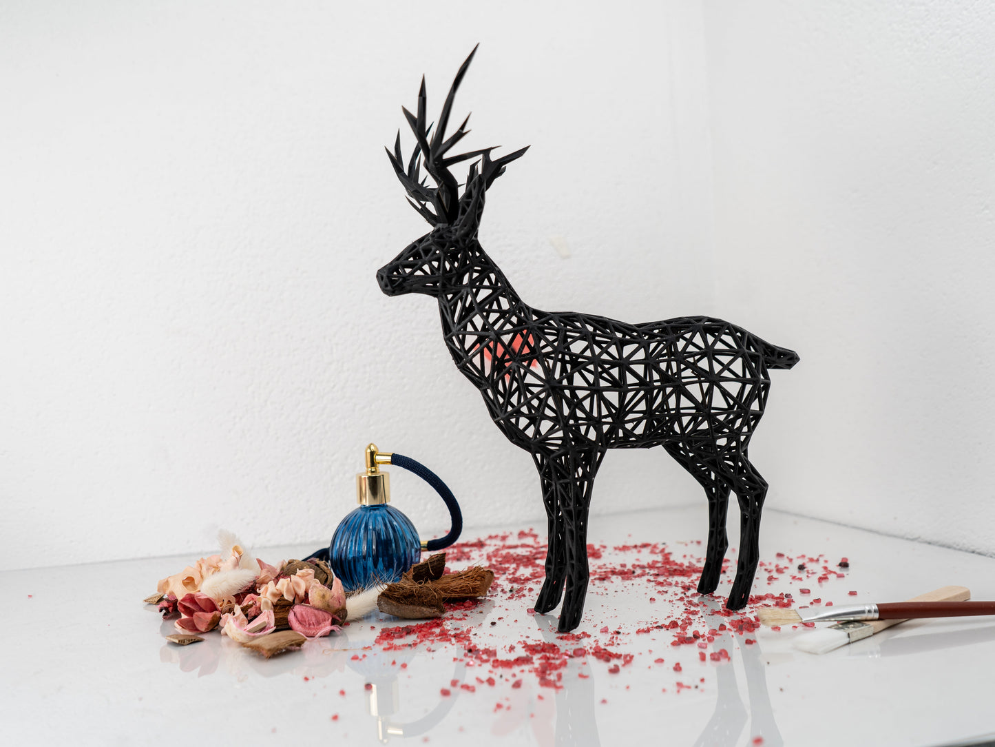Christmas Wire Deer Sculpture