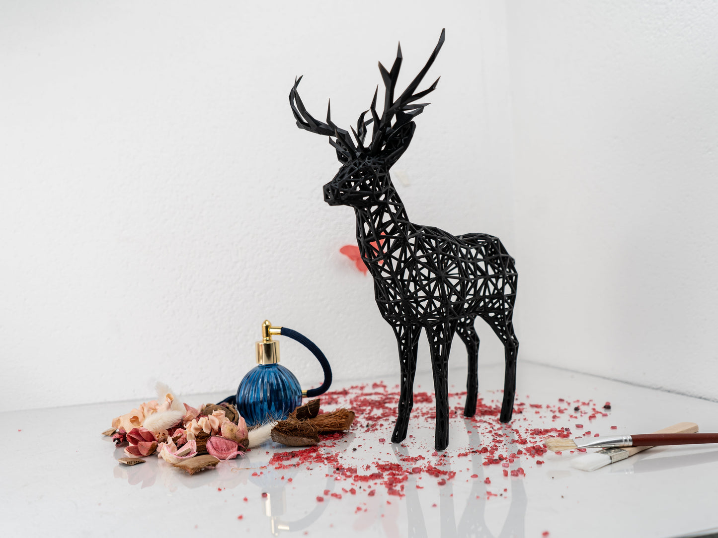 Christmas Wire Deer Sculpture