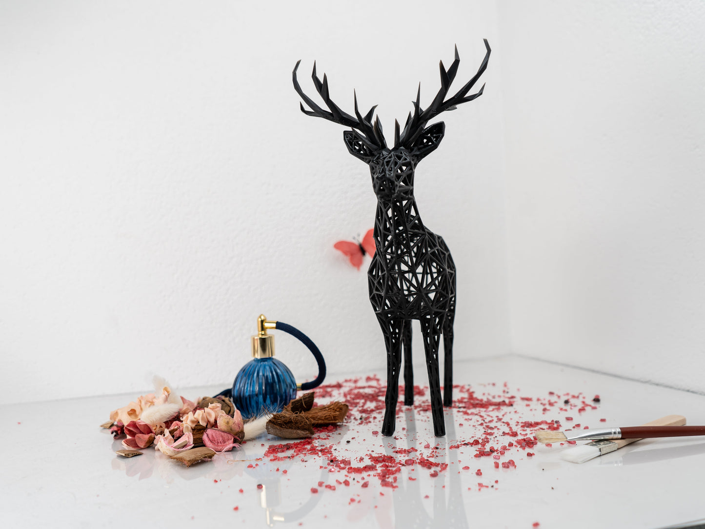 Christmas Wire Deer Sculpture