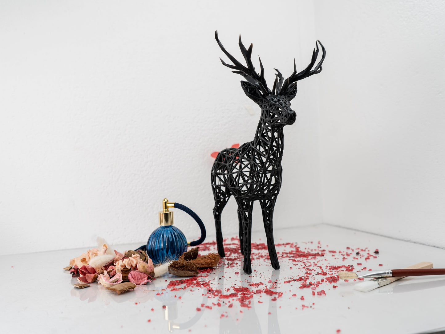 Christmas Wire Deer Sculpture