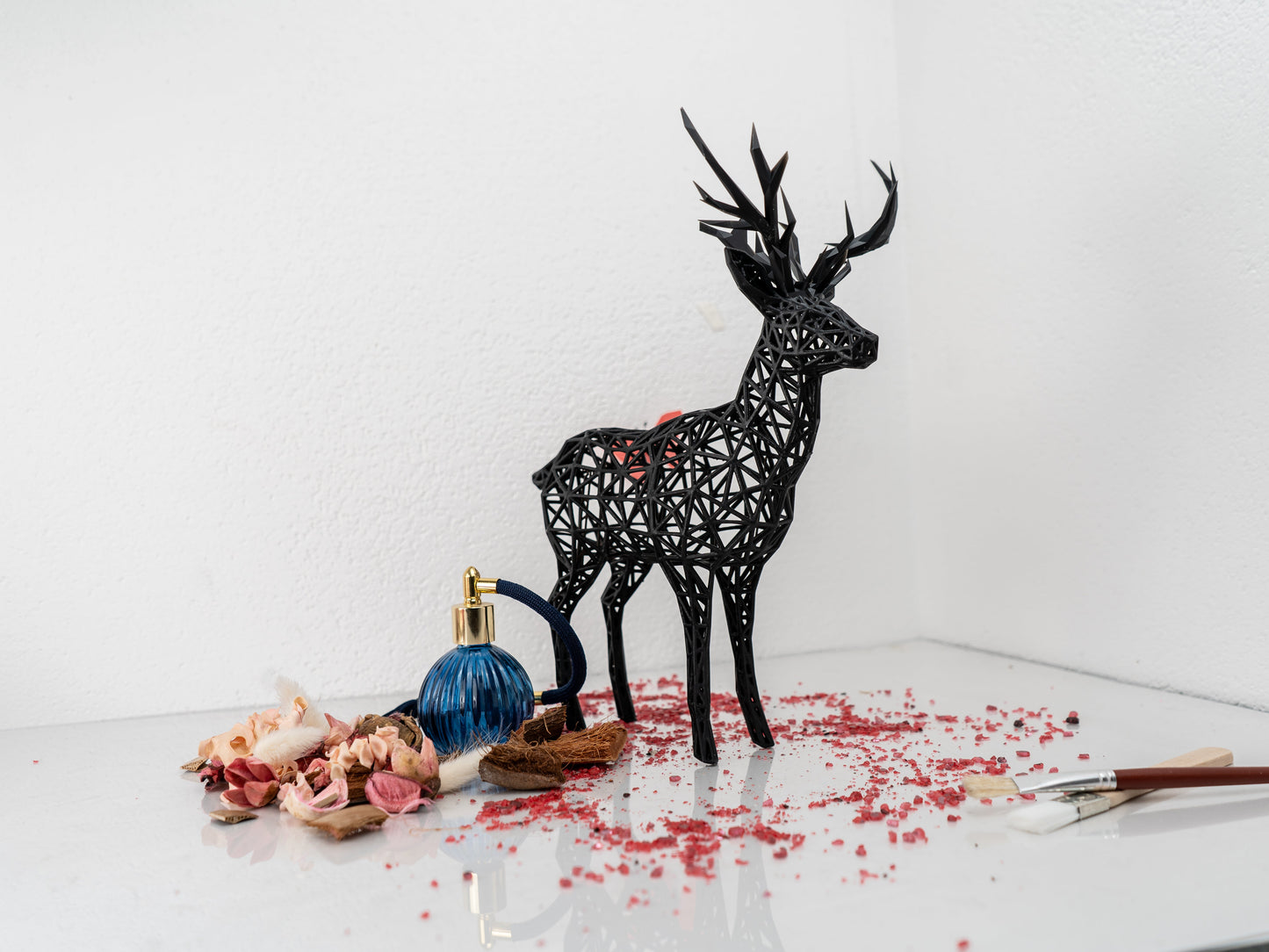 Christmas Wire Deer Sculpture
