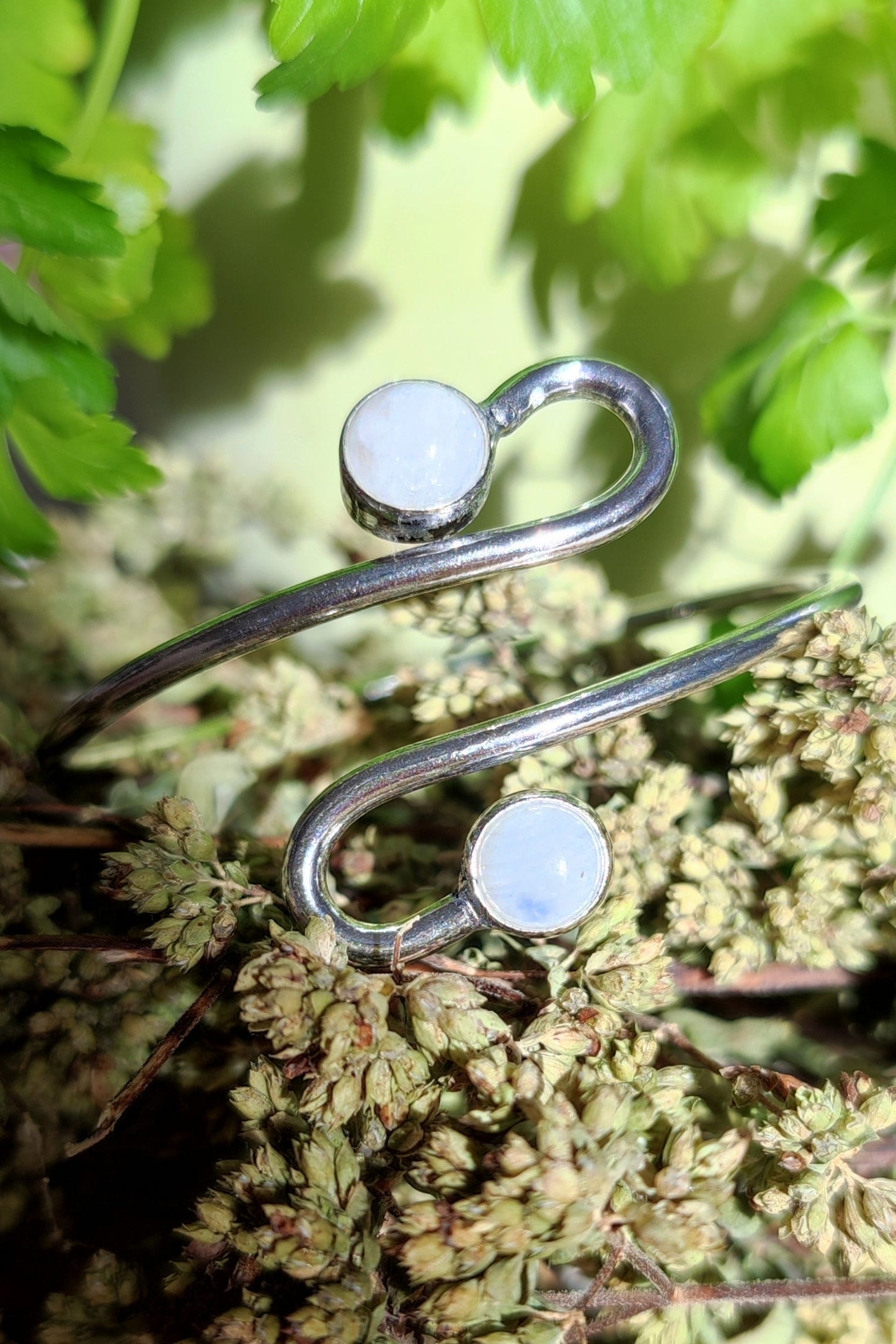 Nagini Bracelet ~ Moonstone ~ Adjustable Silver Plated Gemstone Bracelet