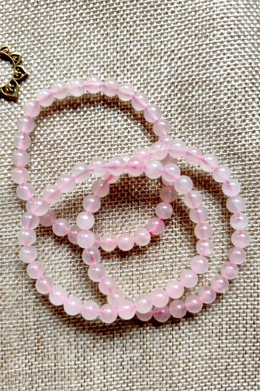 Rose Quartz Beaded Bracelet