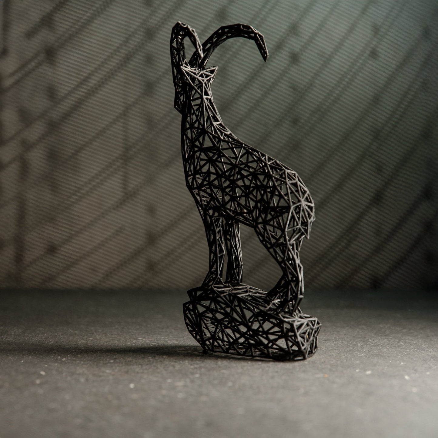 Geometric Capricorn Ibex Zodiac Sign Sculpture