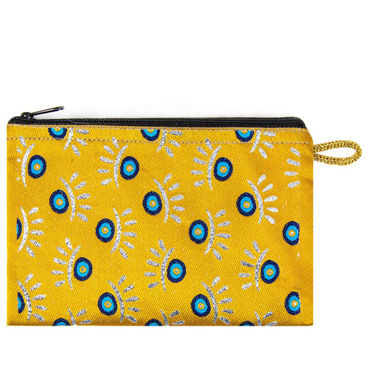Kleingeldtasche mit Evil-Eye Motiv 2 - 10x15cm