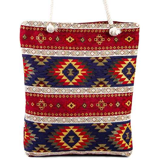 Schultertasche - Boho-Style - Kilim - 38x35cm