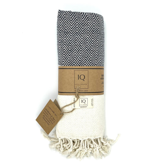 Hamamtuch | Saunatuch | Strandtuch | Venezuela | Schwarz | 170x95 cm