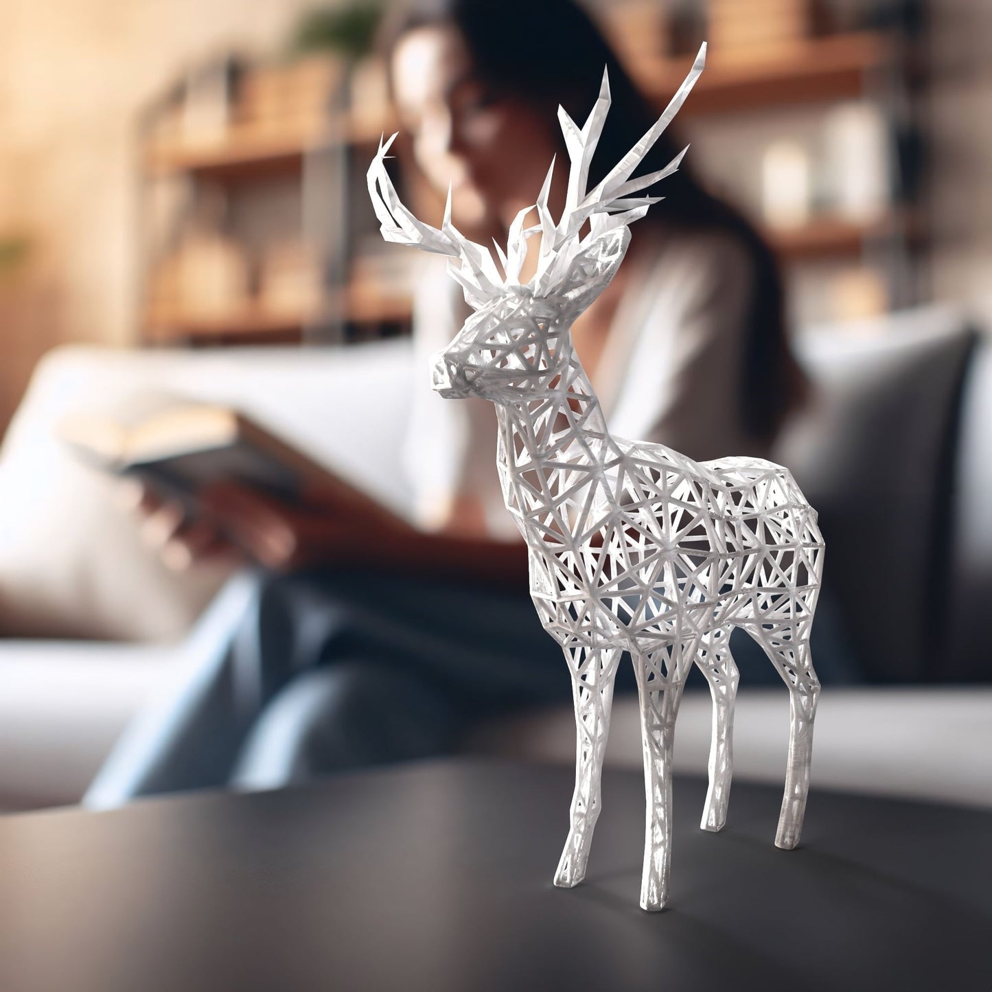 Christmas Wire Deer Sculpture