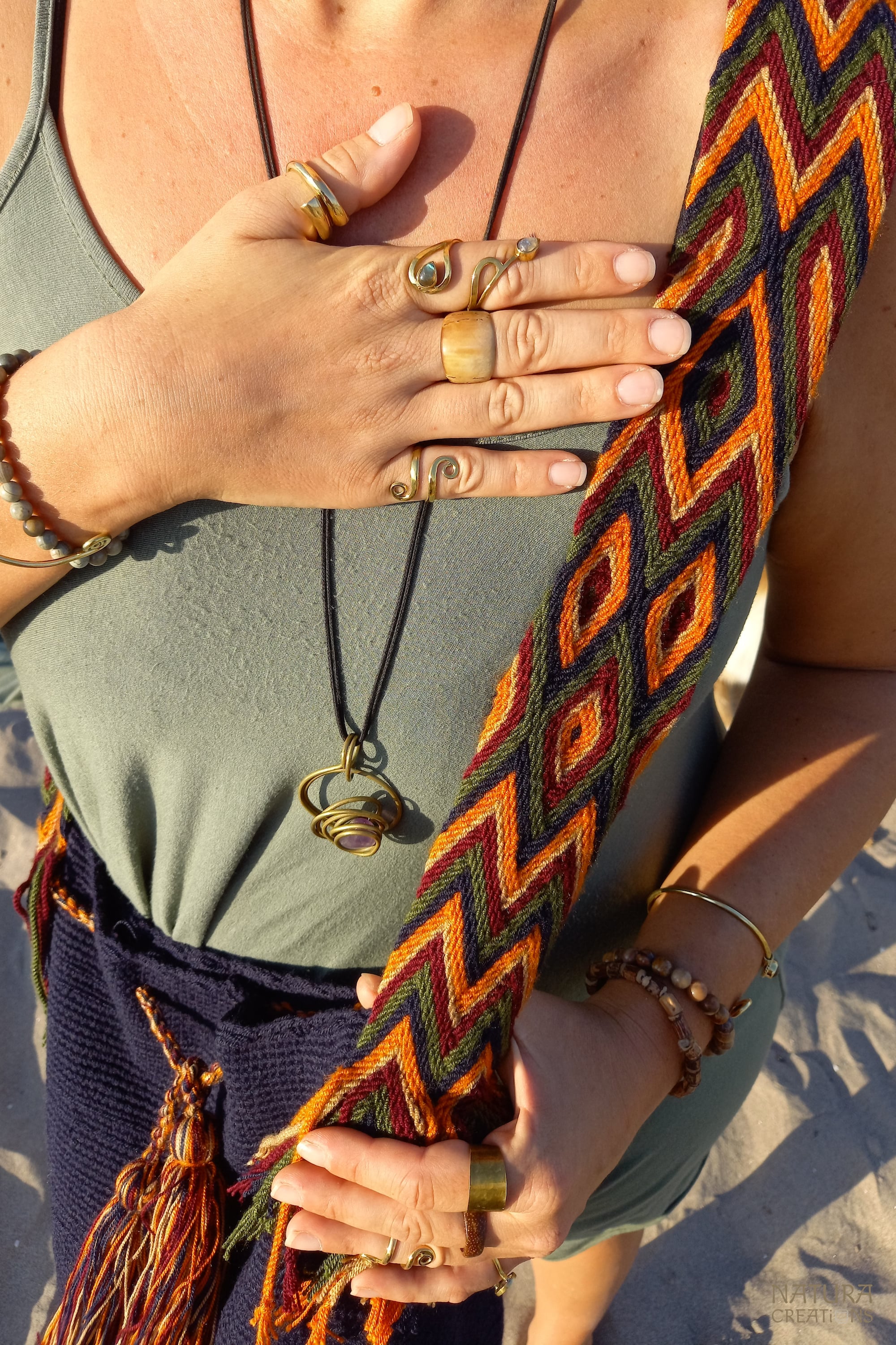 Wayuu Mochila Strap with Traditional Pattern