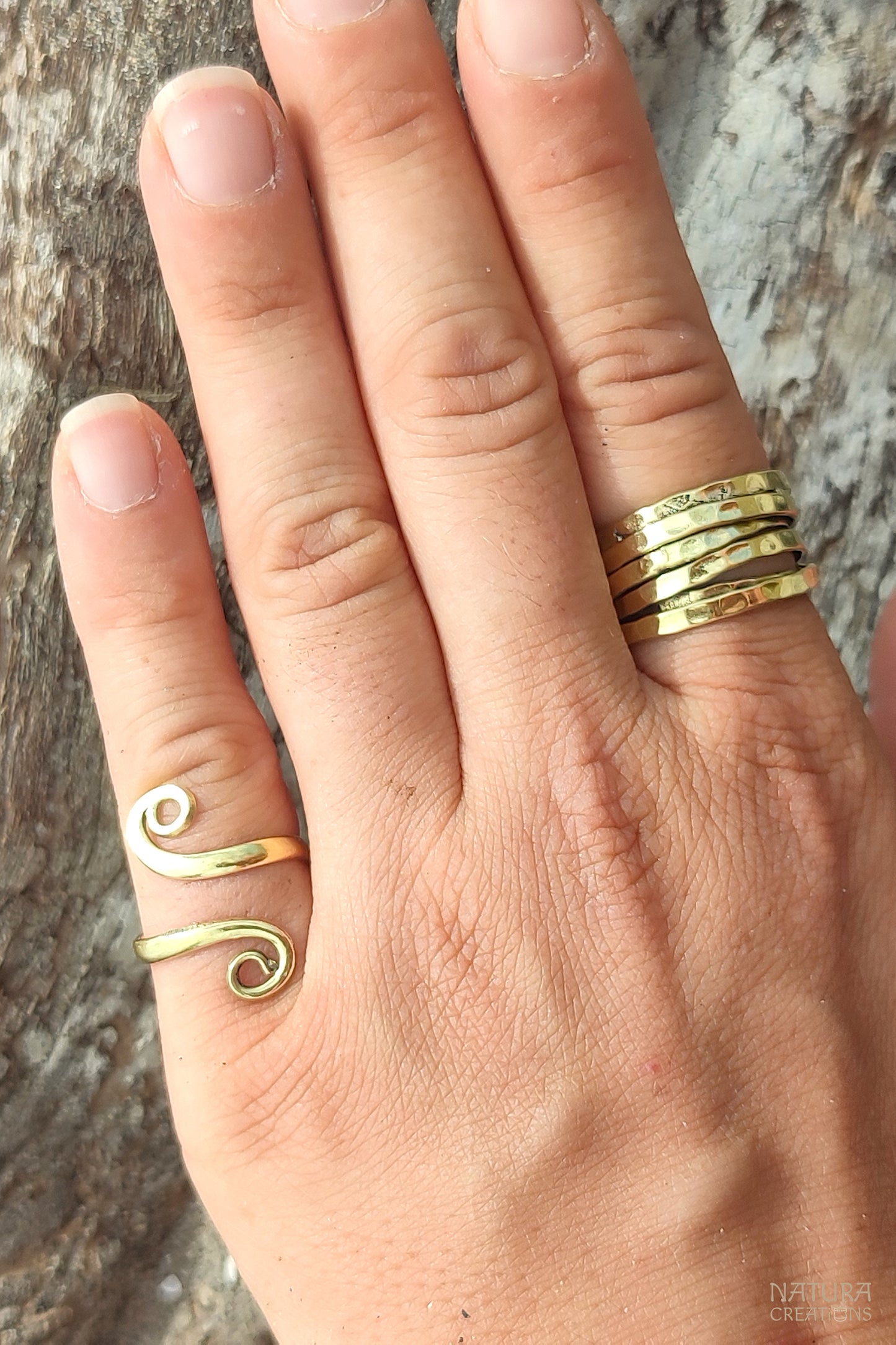 Spiral Ring ๑ Handmade Brass Ring