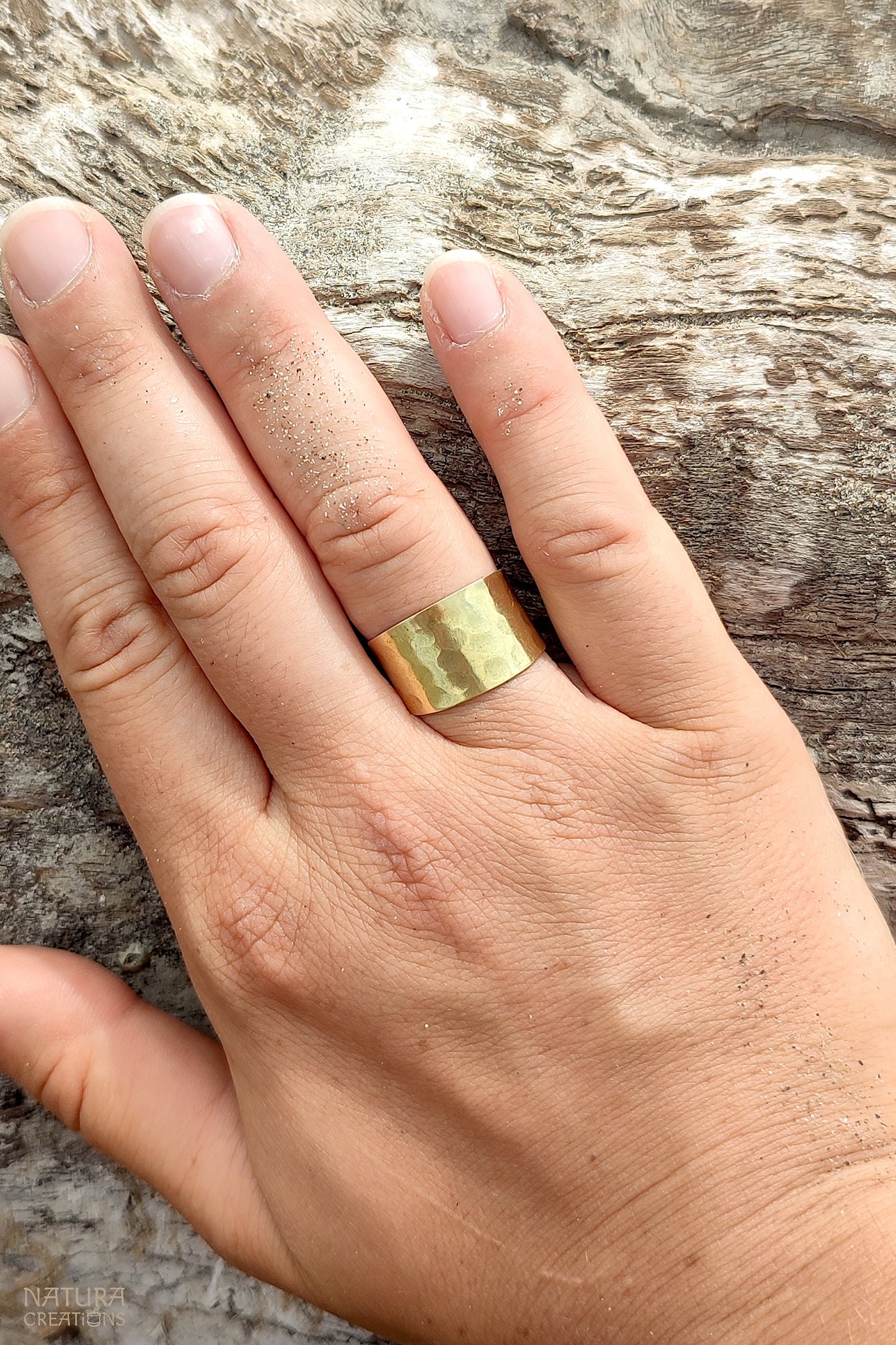 Ahana Ring ⪼ Hand Hammered Brass Ring