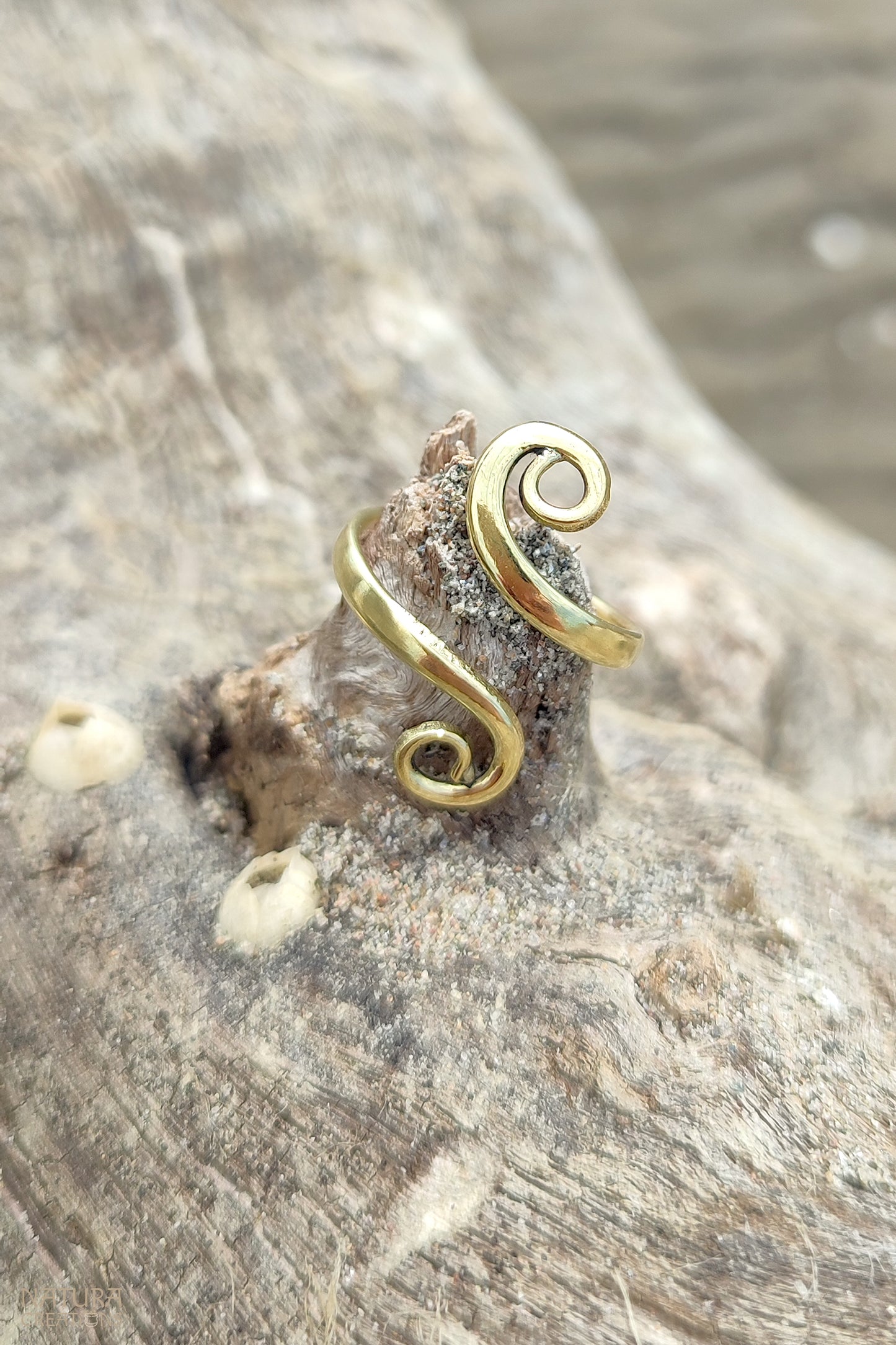 Spiral Ring ๑ Handmade Brass Ring