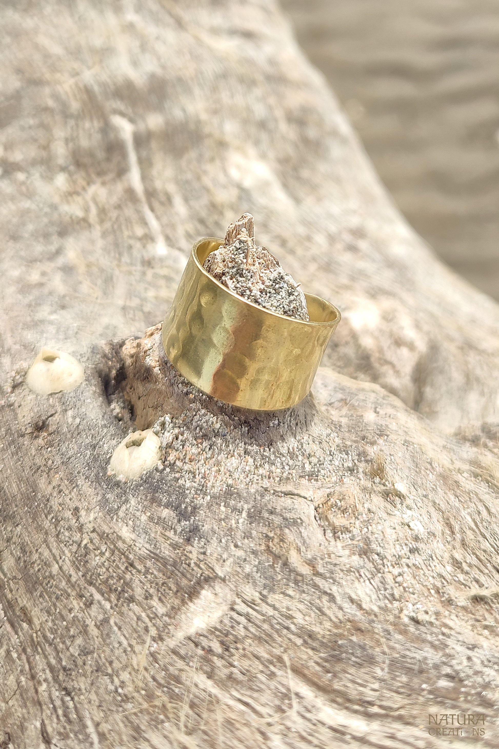 Ahana Ring ⪼ Hand Hammered Brass Ring