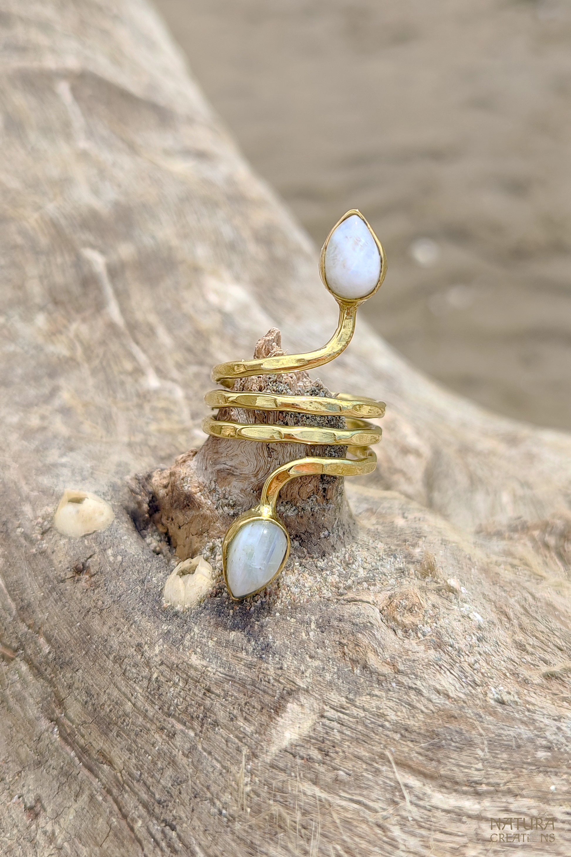 Aiyana Ring ⪼ Hand Hammered Brass Ring